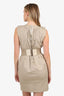 Dolce & Gabbana Beige Cargo Sleeveless Belted Dress Size 40
