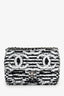 Pre-Loved Chanel™ 24S Black/White Sequins CC Mini Single Flap Bag