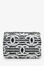 Pre-Loved Chanel™ 24S Black/White Sequins CC Mini Single Flap Bag