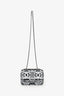 Pre-Loved Chanel™ 24S Black/White Sequins CC Mini Single Flap Bag
