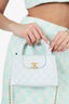 Pre-Loved Chanel™ 2024 Baby Blue Shiny Aged Calfskin Quilted Mini Kelly Shopper