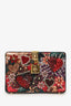 Dolce & Gabbana Black/Red Embroidered Snake Hearts Sequin Crystals Box With Strap