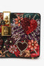 Dolce & Gabbana Black/Red Embroidered Snake Hearts Sequin Crystals Box With Strap
