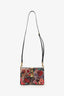 Dolce & Gabbana Black/Red Embroidered Snake Hearts Sequin Crystals Box With Strap