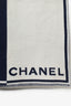 Pre-Loved Chanel™ Navy/White Cashmere CC Scarf