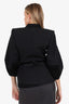 Alexander McQueen Black Wool/Silk Puff Sleeve Blazer Size 44