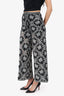 Pre-Loved Chanel™ SS20 Black/White Camellia Knit Culotte Pants Size 38