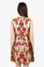 Dolce & Gabbana Gold/Red Metallic Floral Brocade Mini Dress Size 42