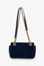Gucci Cobalt Blue Velvet Mini Marmont Shoulder Bag