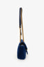 Gucci Cobalt Blue Velvet Mini Marmont Shoulder Bag