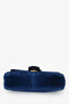 Gucci Cobalt Blue Velvet Mini Marmont Shoulder Bag