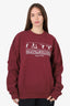 Sporty & Rich Burgundy 'Health & Wellness' Sweater Size M