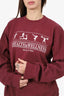 Sporty & Rich Burgundy 'Health & Wellness' Sweater Size M