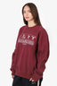 Sporty & Rich Burgundy 'Health & Wellness' Sweater Size M
