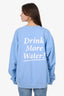 Sporty & Rich Blue 'Drink More Water' Sweater Size L