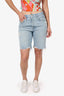 Agolde Light Blue Distressed Denim 'IRA' Shorts Size 27