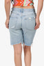 Agolde Light Blue Distressed Denim 'IRA' Shorts Size 27