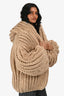 MUMS Tan Cable Knit Cardigan Jacket One Size