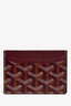 Goyard Burgundy Goyardine Leather 'Saint-Sulpice' Card Holder