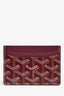 Goyard Burgundy Goyardine Leather 'Saint-Sulpice' Card Holder