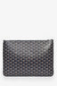 Goyard Navy Blue Goyardine Pochette Senat GM Zip Pouch