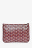 Goyard Burgundy Goyardine Pochette Senat PM Zip Pouch
