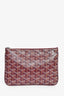 Goyard Burgundy Goyardine Pochette Senat PM Zip Pouch