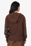 Hermès 24AW Brown Cashmere Chaine d'Ancre Knit Zip-Up Sweater Size M Mens