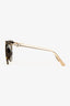 Christian Dior Brown Tortoise/Gold Tone Oversized Logo Sunglasses
