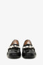 Miu Miu Black Patent Leather Embellished Loafers Size 37