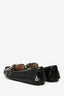 Miu Miu Black Patent Leather Embellished Loafers Size 37