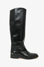 Anine Bing Black Leather Knee High Riding Boots Size 41