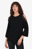 Stella McCartney Black Shoulder Cut-Out Lace Detail Top Size 38