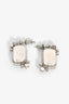 Christian Dior Silver Tone Crystal Drop Earrings