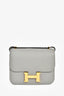 Hermès 2017 Gris Mouette Epsom Leather Mini Constance 18