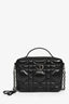 Christian Dior Black Puff Cannage Zip Around Chain 'Caro Box' Bag