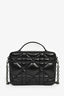 Christian Dior Black Puff Cannage Zip Around Chain 'Caro Box' Bag