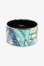 Hermes Turquoise Palladium 'Cavalcadour' Extra Wide Bangle