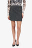 Vince Grey Wool Zip Detail Mini Skirt Size 8