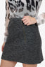 Vince Grey Wool Zip Detail Mini Skirt Size 8