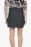 Vince Grey Wool Zip Detail Mini Skirt Size 8