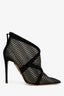 Aquazzura Black Mesh Booties Size 35