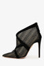 Aquazzura Black Mesh Booties Size 35