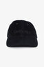 Saint Laurent Black Corduroy Logo Hat