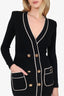 Elisabetta Franchi Black Wool-Blend Knit Dress Size 38