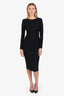 Elisabetta Franchi Black Bow Dress Size 40