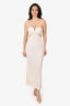 Savannah Morrow The Label Cream Cotton Cut-Out Dress Size L