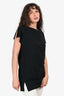 Jil Sander Black Slit Shoulder Boat Neck Top Size 36