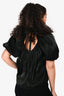 Ulla Johnson Black Shiny Puff Sleeve Top Size 4