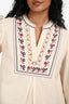 Ba&sh Cream Embroidered Puff Sleeve Top Size XS